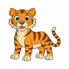 Fototapeta premium Carton Tiger Vector art illustration (21)