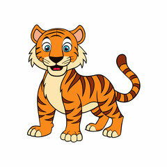 Obraz premium Carton Tiger Vector art illustration (30)