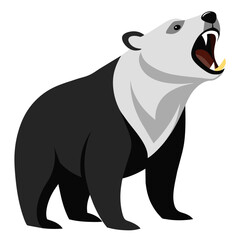 Polar bear vector art illustration black color silhouette (11)