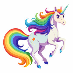 unicorn dash  coloring book page line art, outline, vector illustration, isolated white background (41)