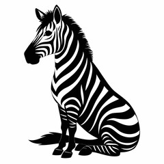 zebra vector art illustration flat style (1)