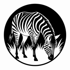 zebra vector art illustration flat style (8)