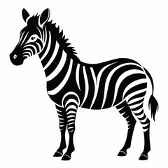 zebra vector art illustration flat style (14)