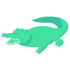 crocodile flat vector icon