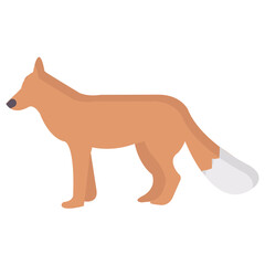 fox flat vector icon