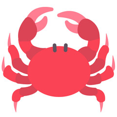 crab flat vector icon