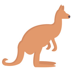 kangaroo flat vector icon