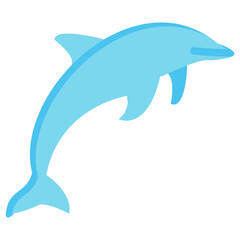 dolphin flat vector icon