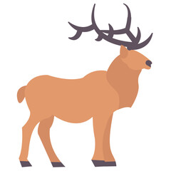 deer flat vector icon