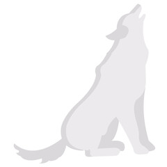 wolf flat vector icon