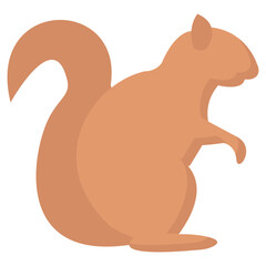 squirrel flat vector icon