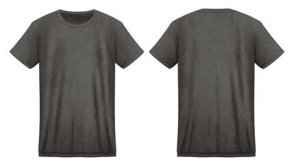 set of color view t-shirt isolated on white.