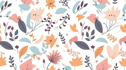 simple wildflower soft light floral background wallpaper pattern