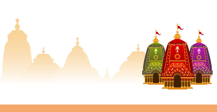 Simple Ratha Yatra festival banner