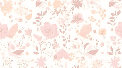 simple wildflower soft light pink floral background wallpaper pattern