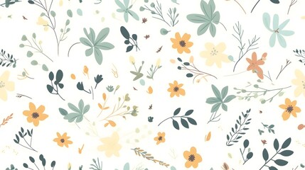 simple wildflower soft light floral background wallpaper pattern
