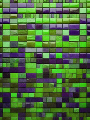 Elegant beautiful colorful wall with tiles