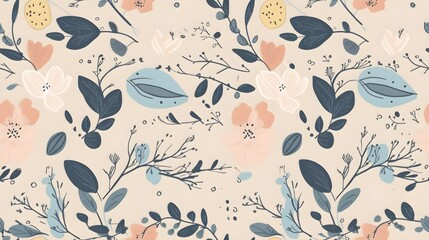 simple wildflower soft light floral background wallpaper pattern