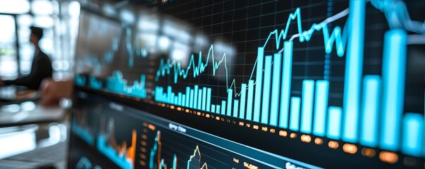 Workshop scene with financial experts teaching methods of balancing risk and return in investment portfolios