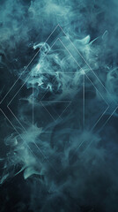 Seamless merging with smoke in a geometric backdrop