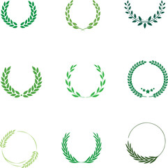 Obraz premium laurel wreath set