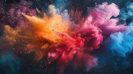 Artistic Dust Cloud: A Colorful Creative Burst