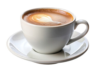 cup of coffee isolated on transparent background cutout