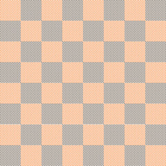 Orange and Black Pastel Color checkered pattern