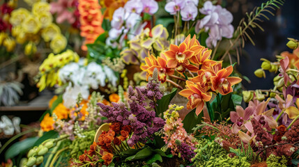 Obraz premium Vibrant Display of Exotic and Rare Flowers
