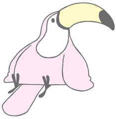 Toucan sitting and looking to the right(sakura)