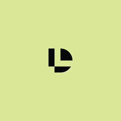 Abstract letter LD, DL Modern Minimal logo design