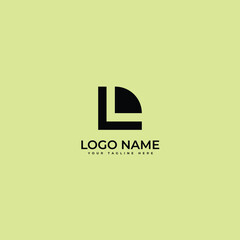 Abstract letter LD, DL Modern Minimal logo design