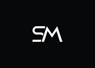 SM modern logo design and creative logo