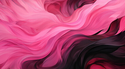 Fototapeta premium Seamless Pink and Black Brush Stroke Wavy Banner Background