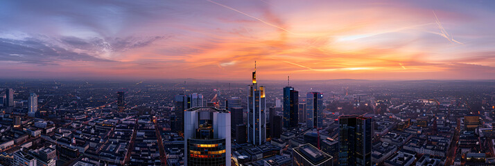 The Magnificent Sunset Glow Over Shanghai City Beautiful sunset in Sydney Hong Kong Aerial scene in...