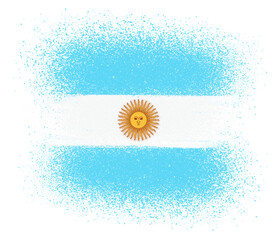 argentina flag with paint splashes