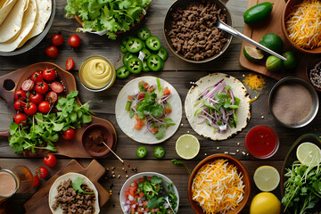 Step by step process of making delicious homemade tacos with fresh ingredients