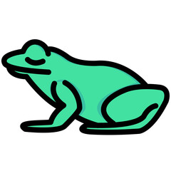 frog filled outline vector icon