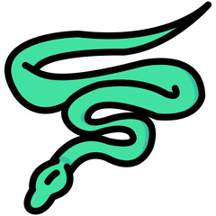 snake filled outline vector icon