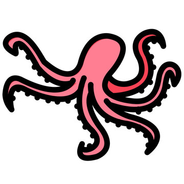 recommend clip art: octopus filled outline vector icon
