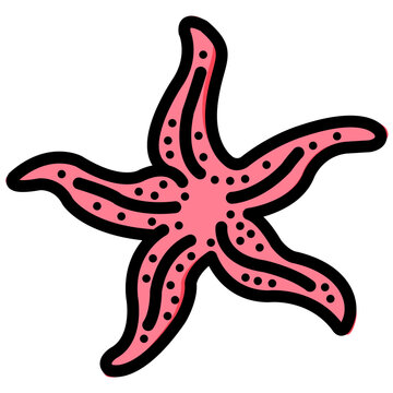 recommend clip art: starfish filled outline vector icon