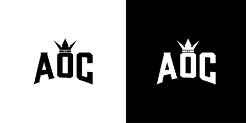 AOC Letter Logo design vector template illustration