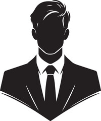 Business Man Black Vector Face Design