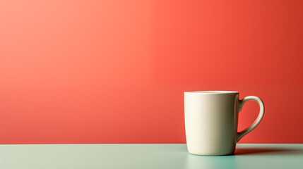 coffee cup in pastel light