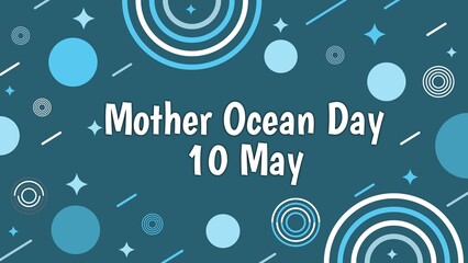 Obraz premium Mother Ocean Day web banner design illustration 