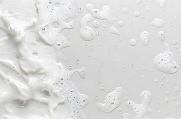 white foam on a white background