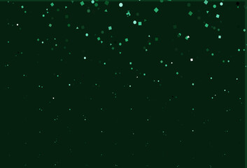 Light Green vector backdrop with lines, circles, rhombus.