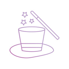 magic hat icon with white background vector stock illustration
