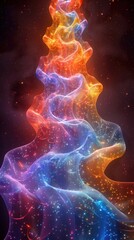 Obraz premium it looks like a rainbow colored smoke coming out of the ground