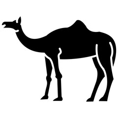 camel glyph vector icon